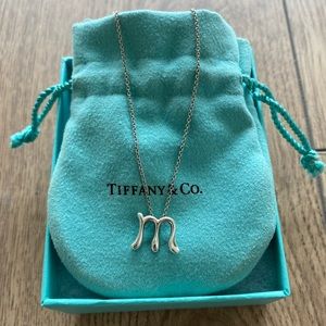 Elsa Peretti Tiffany & Co. Sterling Silver Alphabet Letter M Pendant